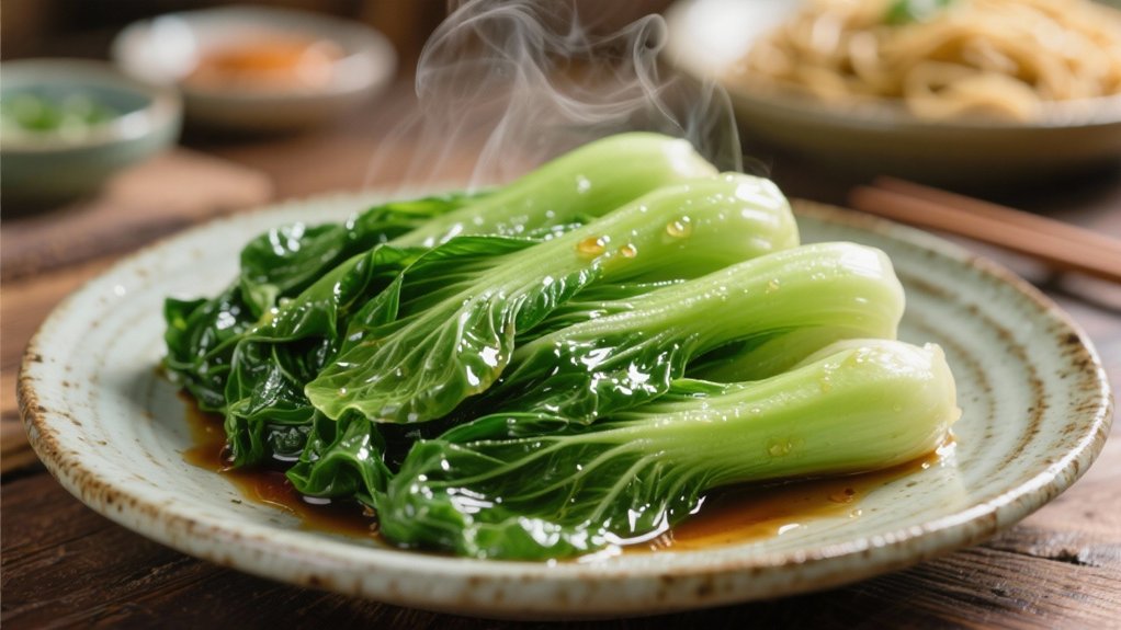 steamed bok choy side dish