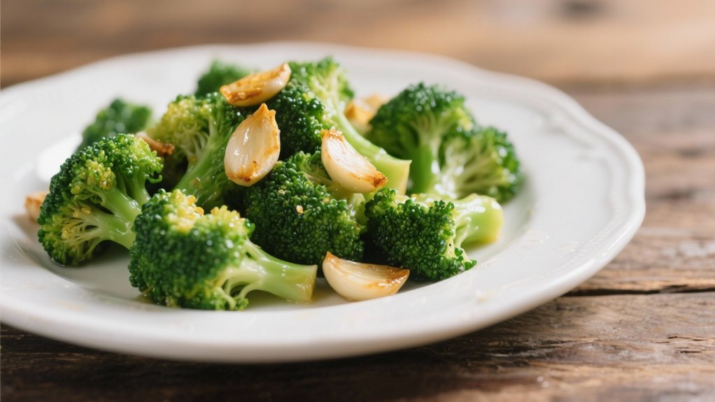 steamed broccoli complements coconut