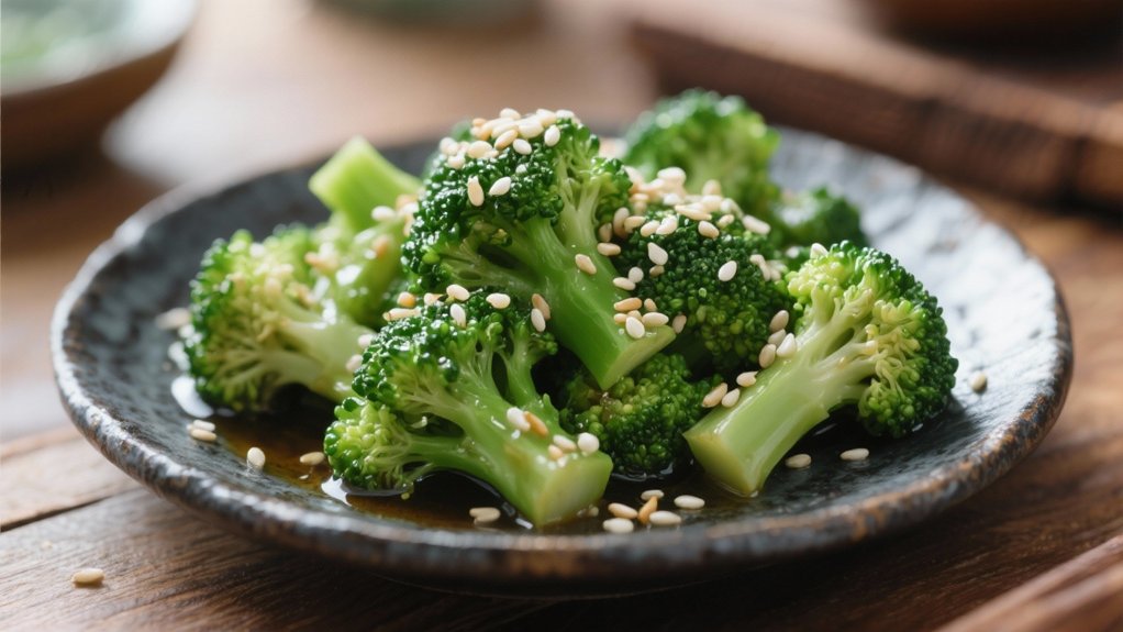 steamed broccoli enhances barbecue