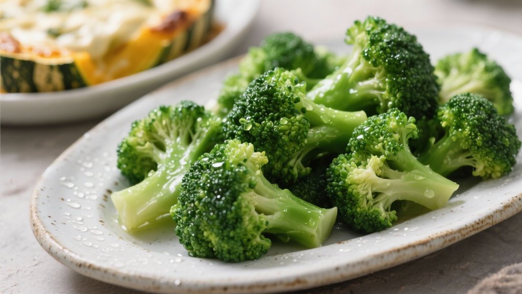 steamed broccoli enhances casserole
