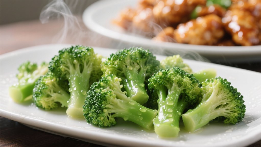 steamed broccoli enhances meals