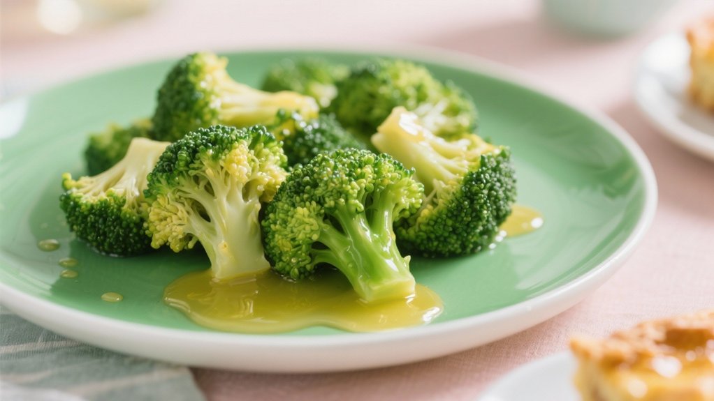 steamed broccoli with butter