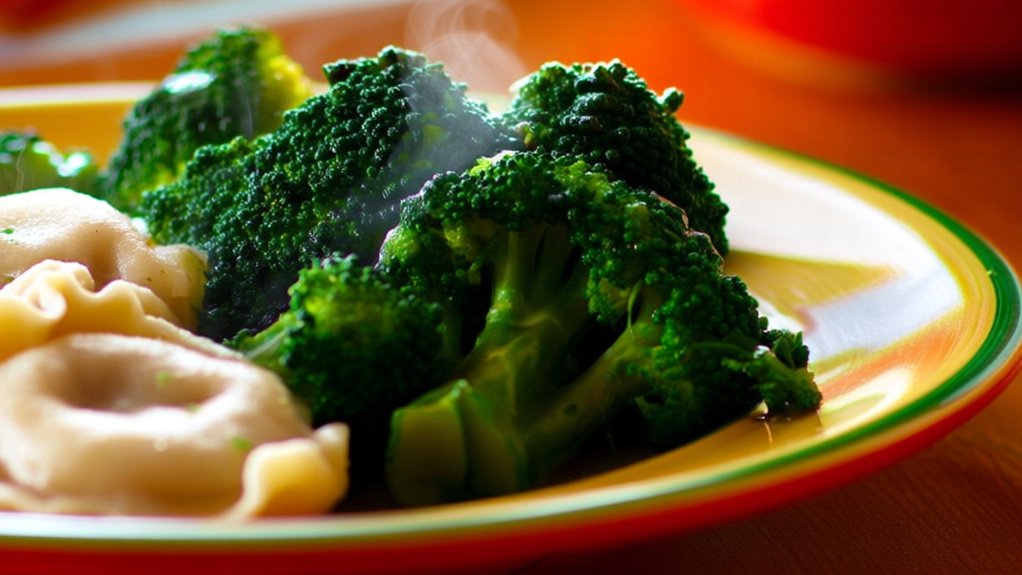 steamed broccoli with butter