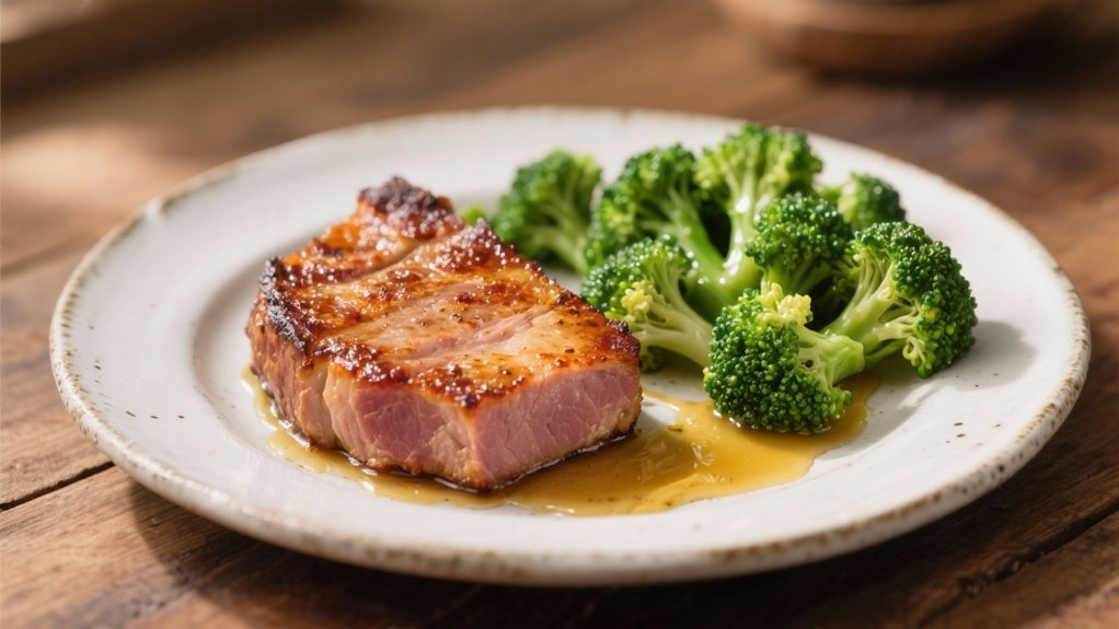steamed broccoli with butter