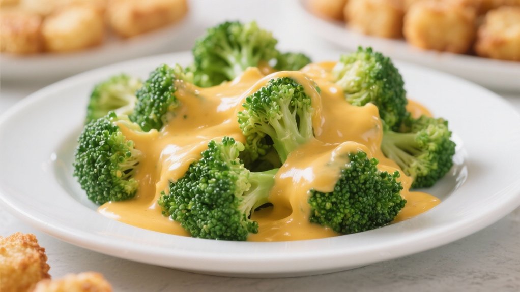 steamed broccoli with cheese