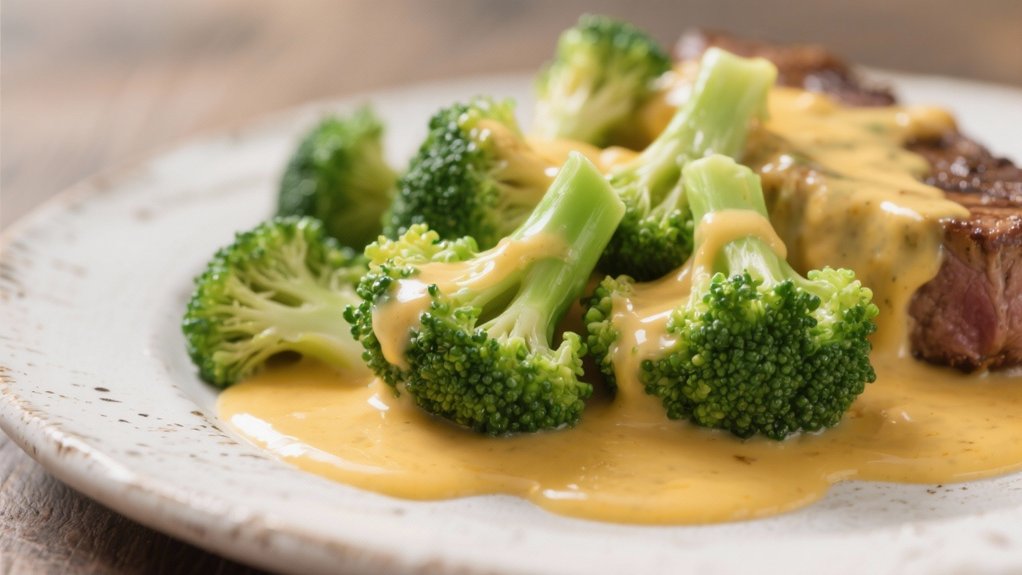 steamed broccoli with cheese
