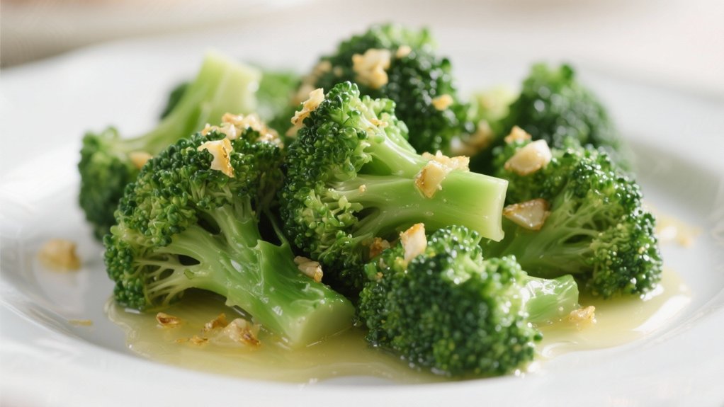 steamed broccoli with garlic butter