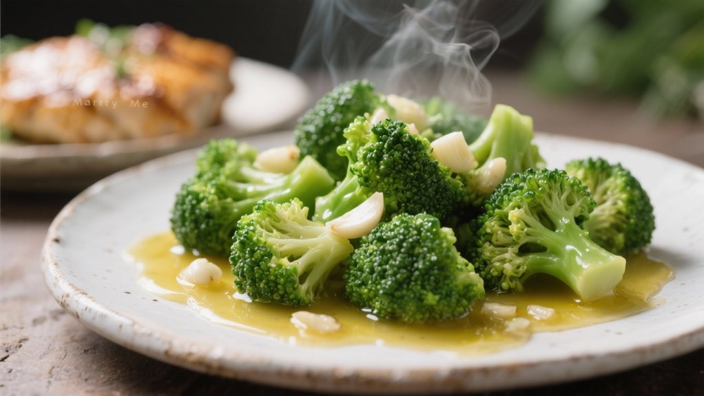steamed broccoli with garlic butter