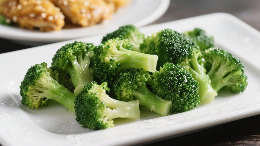 steamed broccoli with garlic seasoning