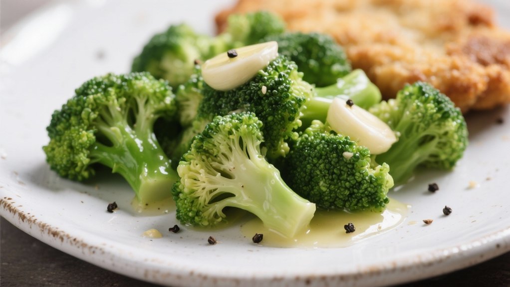 steamed broccoli with garlic