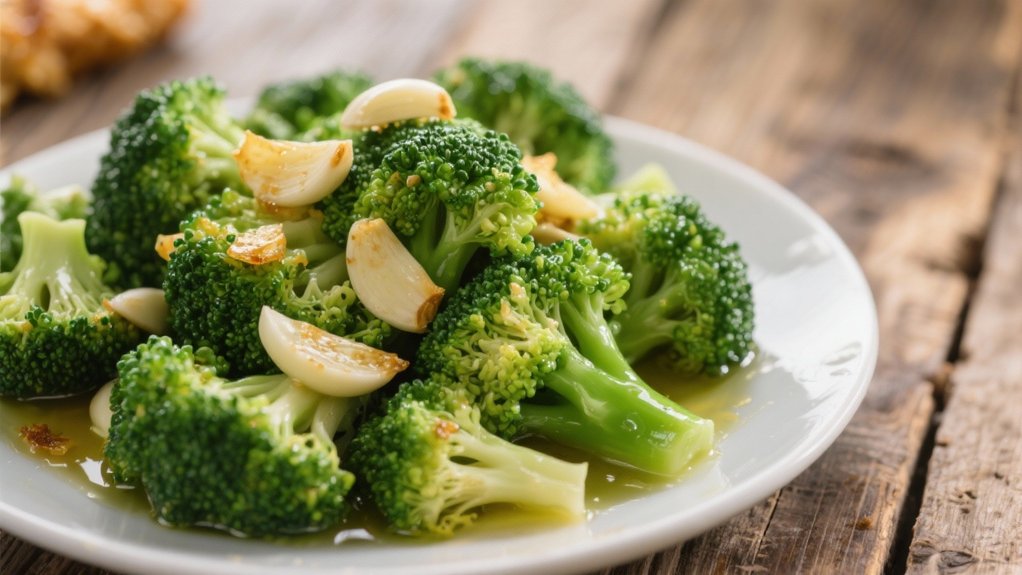steamed broccoli with garlic
