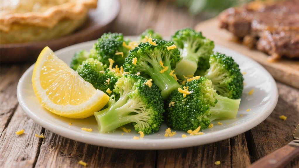 steamed broccoli with lemon