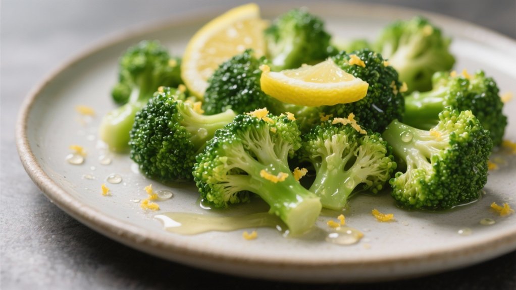 steamed broccoli with lemon
