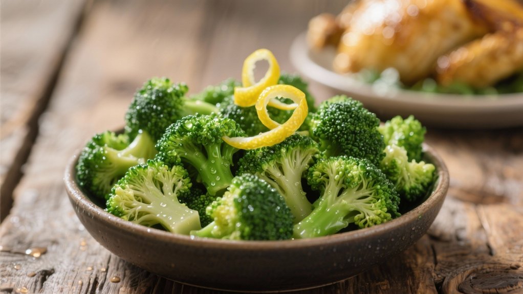steamed broccoli with lemon