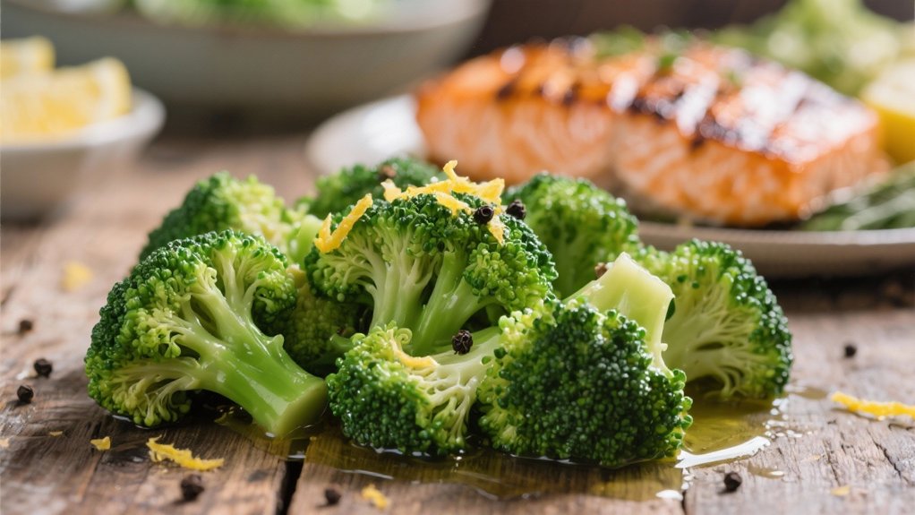 steamed broccoli with lemon