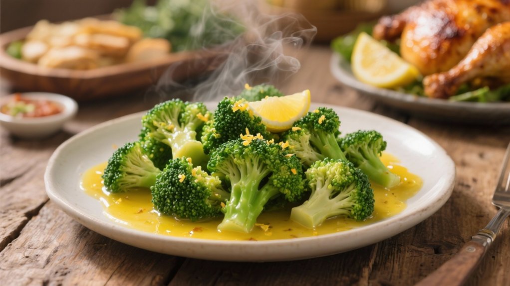 steamed broccoli with lemon butter