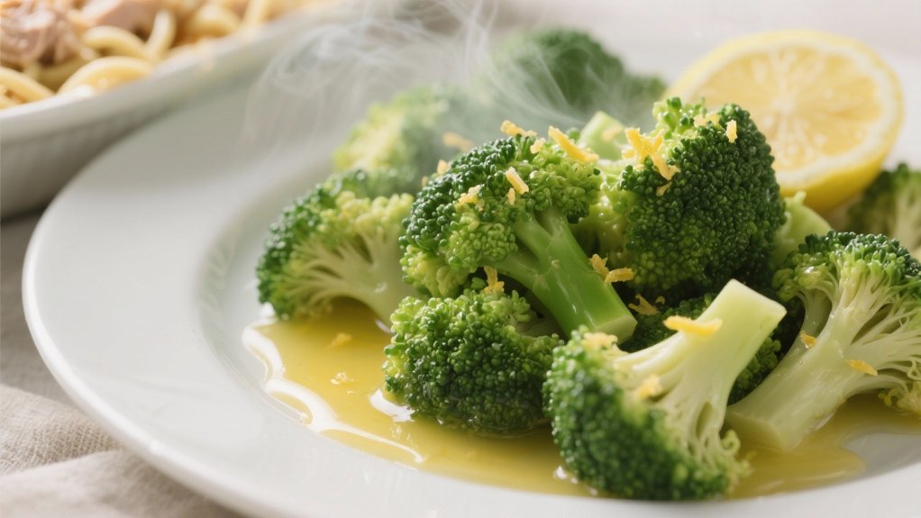 steamed broccoli with lemon