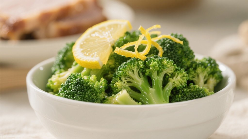 steamed broccoli with lemon