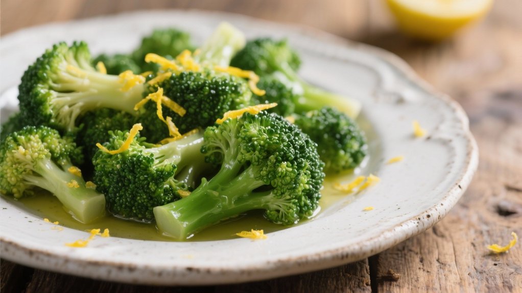 steamed broccoli with lemon