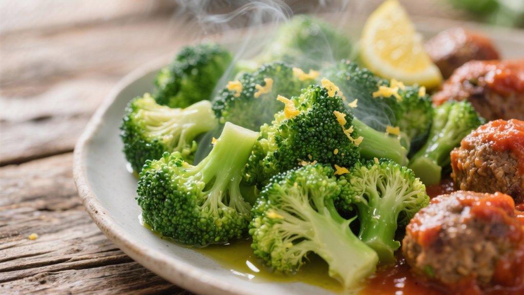 steamed broccoli with lemon