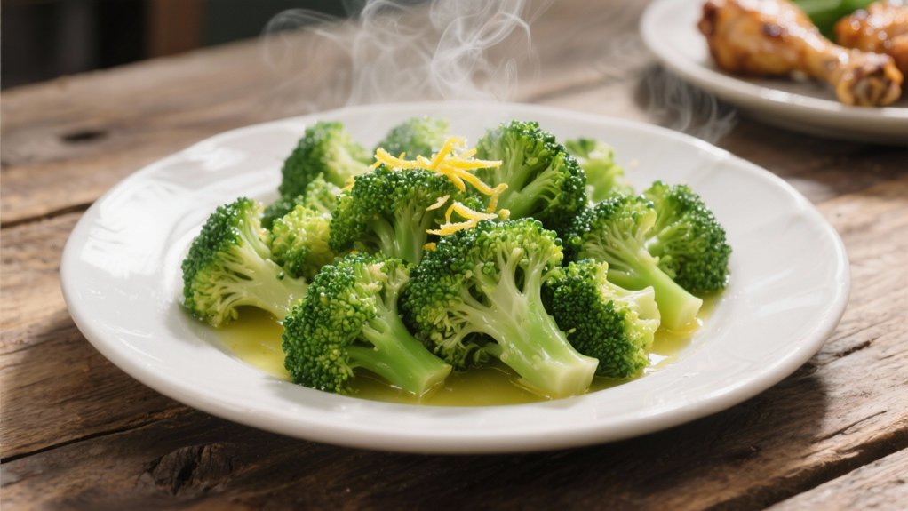 steamed broccoli with lemon
