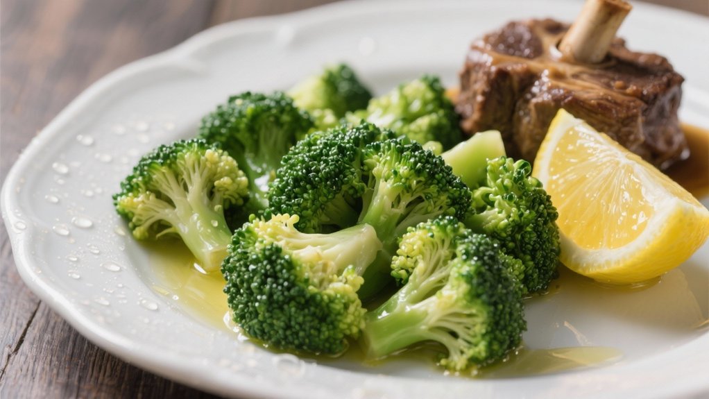 steamed broccoli with lemon