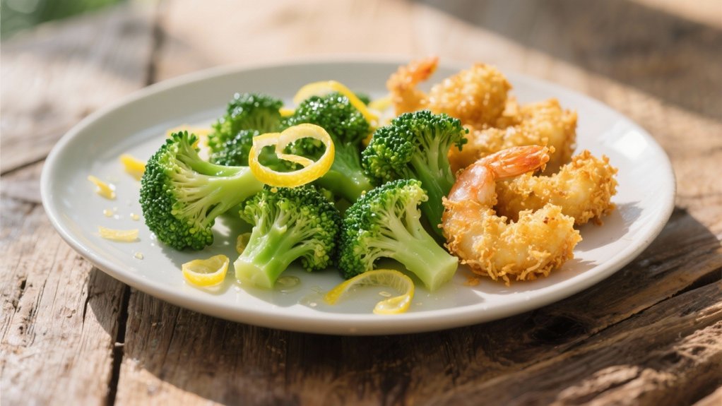steamed broccoli with lemon