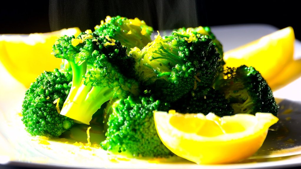 steamed broccoli with lemon