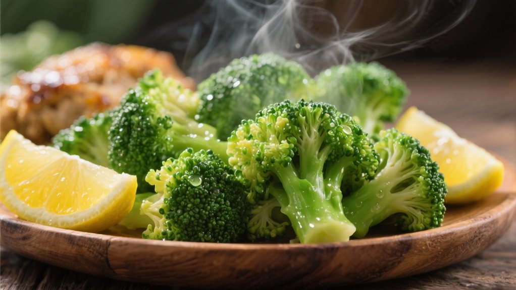steamed broccoli with lemon