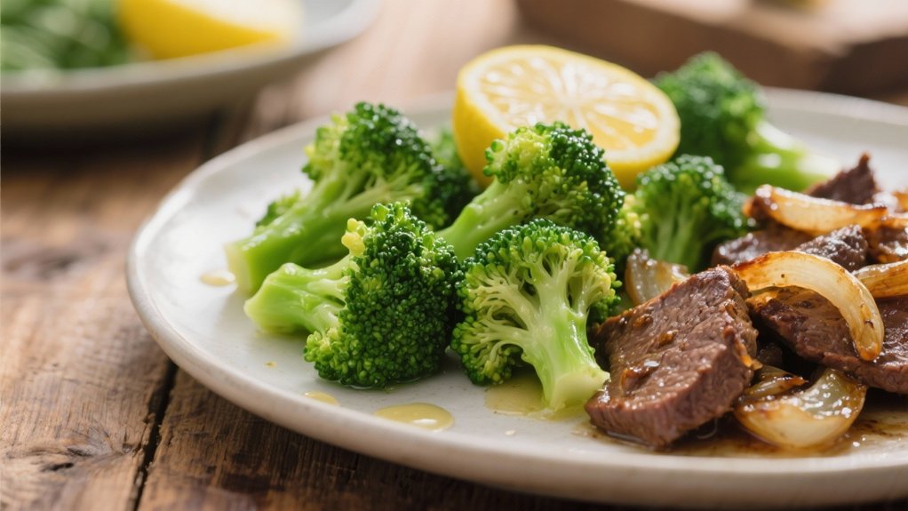 steamed broccoli with lemon