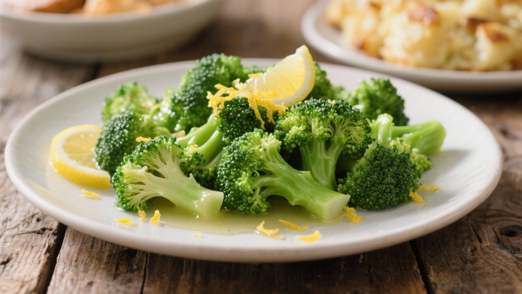 steamed broccoli with lemon