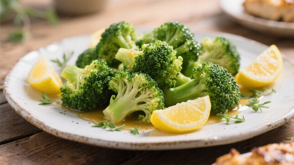 steamed broccoli with lemon