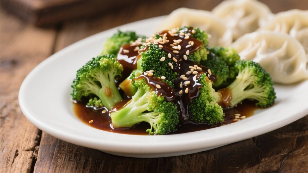 steamed broccoli with oyster sauce