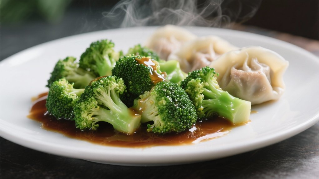 steamed broccoli with oyster sauce