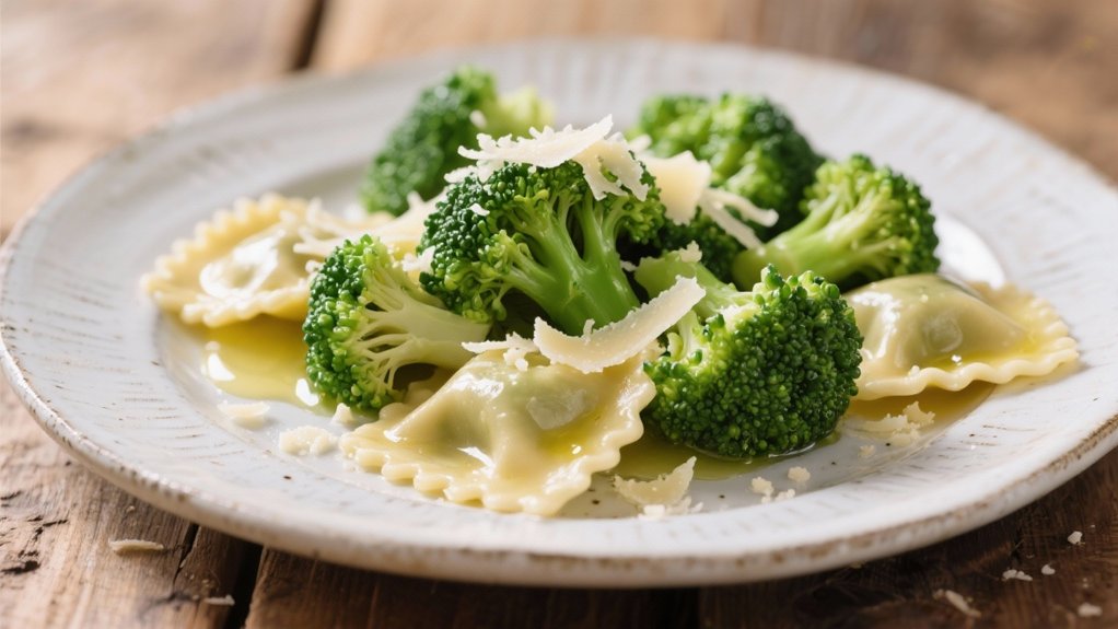 steamed broccoli with parmesan