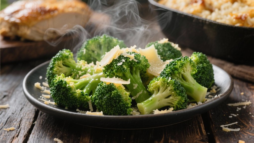 steamed broccoli with parmesan