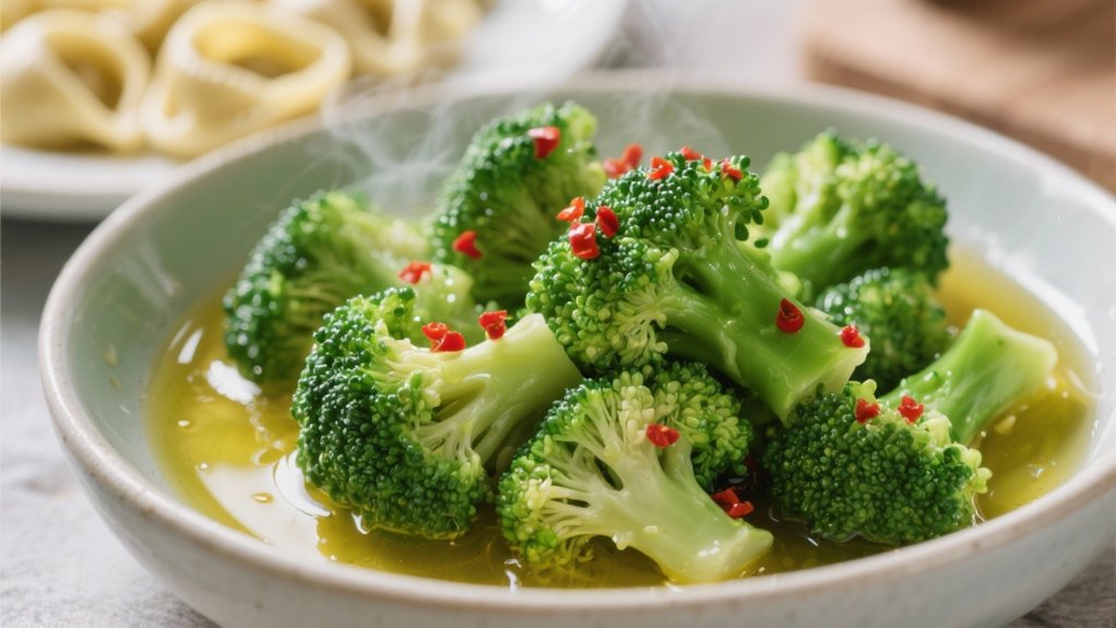 steamed broccoli with spice