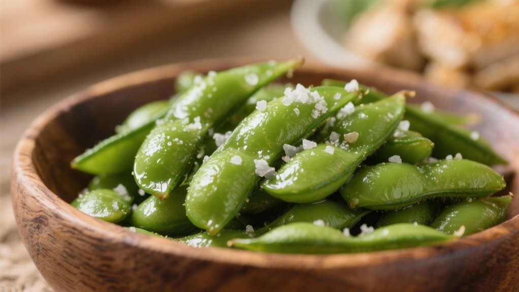 steamed edamame sea salt