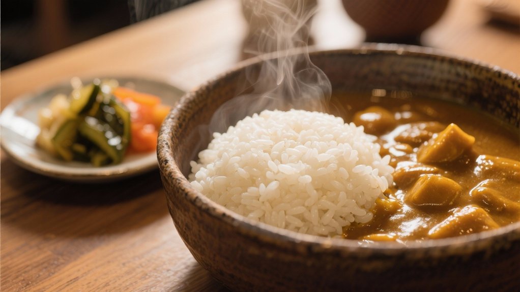 steamed rice enhances curry