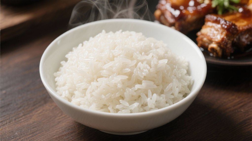 steamed rice enhances meals