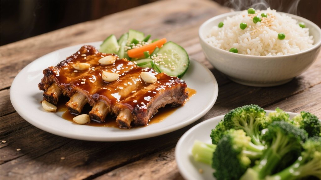 sticky sweet glazed ribs