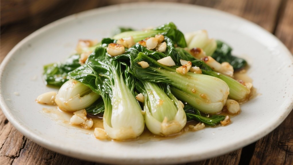 stir fried bok choy garlic