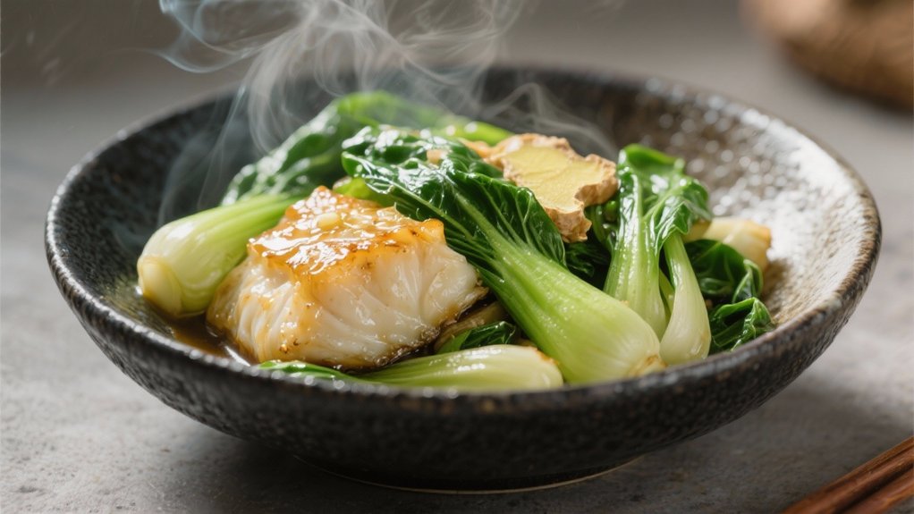 stir fried bok choy ginger