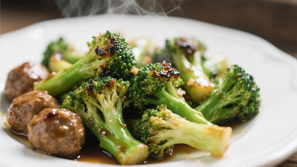 stir fried broccoli enhances flavors