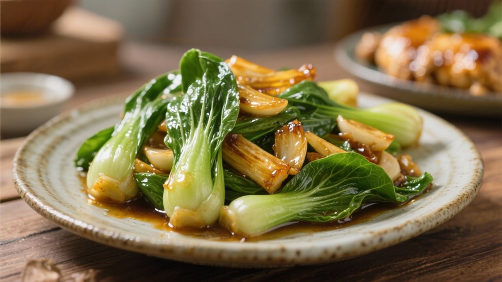 stir fry bok choy technique