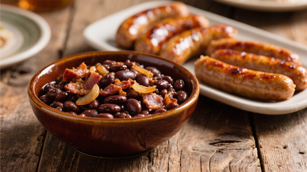 sweet and savory baked beans