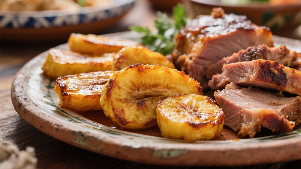 sweet caramelized fried plantains