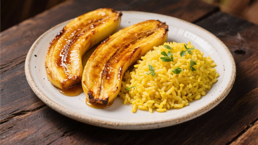 sweet caramelized plantain slices