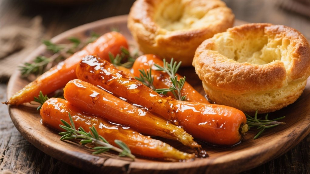sweet colorful honey carrots