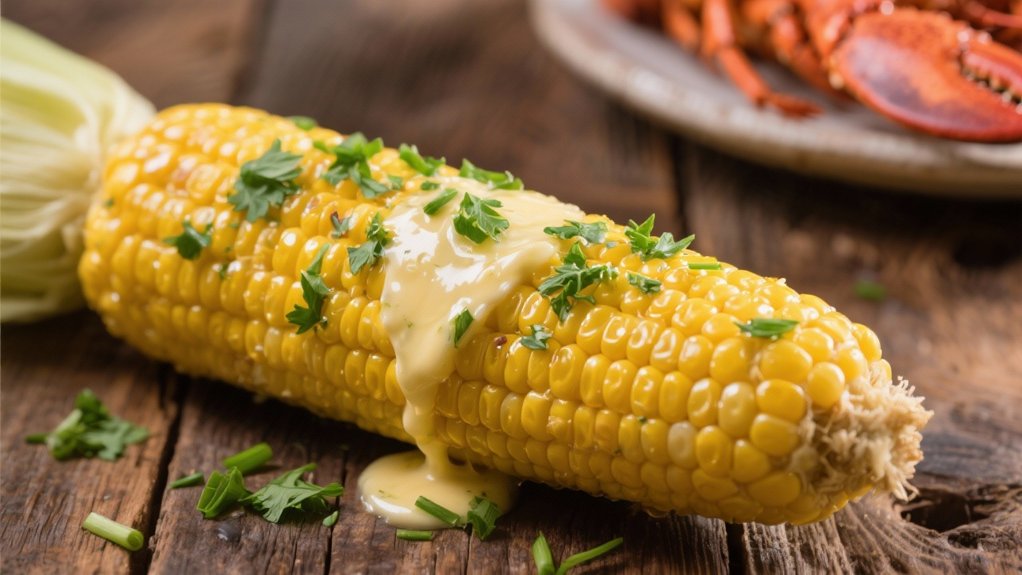 sweet corn with herb butter
